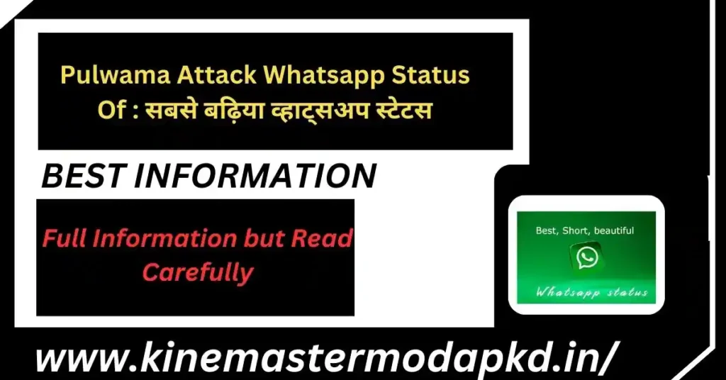 Pulwama Attack Whatsapp Status